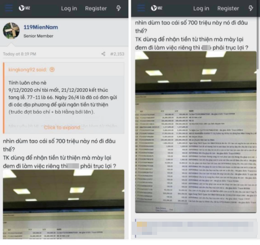 Xuất hiện hình ảnh sao kê chi tiết giao dịch được cho là từ tài khoản nhận từ thiện của NS Hoài Linh?-1