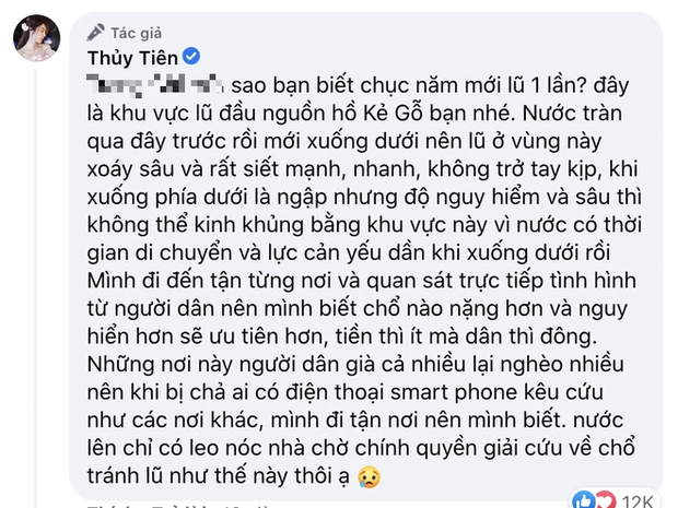 Thuỷ Tiên đáp trả cực căng khi bị soi chuyện từ thiện, cách giải thích lý do chọn điểm xây nhà chống lũ được công chúng khen ngợi-1