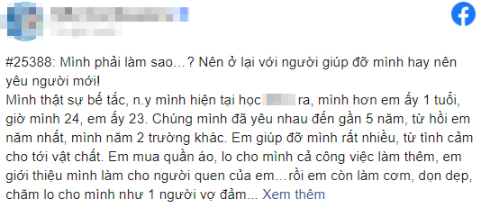 Cùng trà xanh chơi thử xem có thích nhau thật không”, thanh niên toan tính bỏ người yêu giúp đỡ mình 5 năm để đến với tình mới?-1