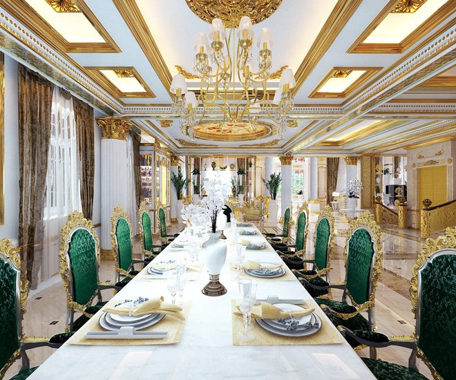 Bên trong biệt thự dát vàng của đại gia Phương Hằng: Ảnh thật không đẹp như thiết kế, nhìn u tối và kém sang vài phần-10