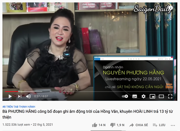 Bà Phương Hằng nói chuyện từ thiện của NS Hoài Linh đổ bộ top trending, đe doạ cả showbiz trên YouTube?-3