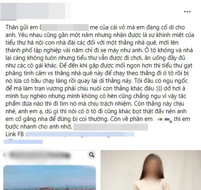 Chia tay có bồ mới 2 tháng, cô gái bất ngờ mang bầu bắt người yêu cũ nhận làm cha, anh chàng bức xúc không nhận cô gái liền dằn mặt anh có biết lấy em là mơ ước bao người”!?-1