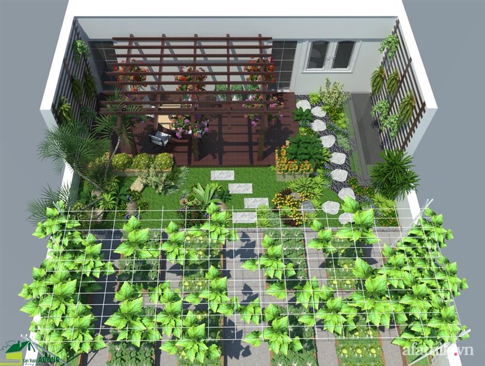 Vườn rau quả sạch 100m² trên mái nhà của mẹ 3 con ở Hà Nội-1