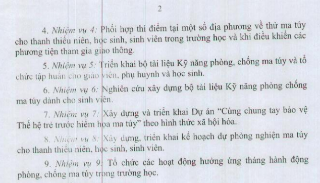 Bộ GD-ĐT ra văn bản không thể tin nổi: Phối hợp thí điểm thử ma túy cho học sinh, sinh viên?-2