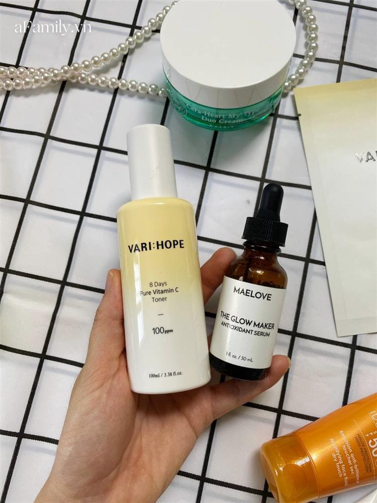 Nàng 27 tuổi khoe gia tài skincare bình dân giúp da sáng bật tông, khuyên các chị em nên đầu tư mặt nạ chứa Vitamin C-2