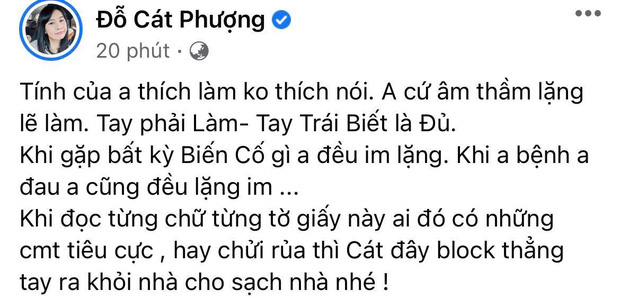 Lùm xùm chưa dứt, bài đăng bảo vệ NS Hoài Linh của Cát Phượng bỗng bay màu khó hiểu-2