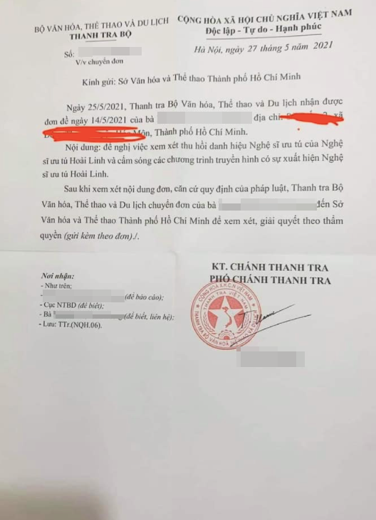 Xuất hiện tờ đơn đề nghị thu hồi danh hiệu NSƯT của Hoài Linh-1