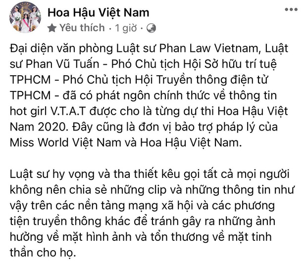 BTC Hoa hậu VN nhờ luật sư vào cuộc, tuyên bố chính thức về nghi vấn diễn viên lộ clip sex của Về Nhà Đi Con từng tham gia thi-2