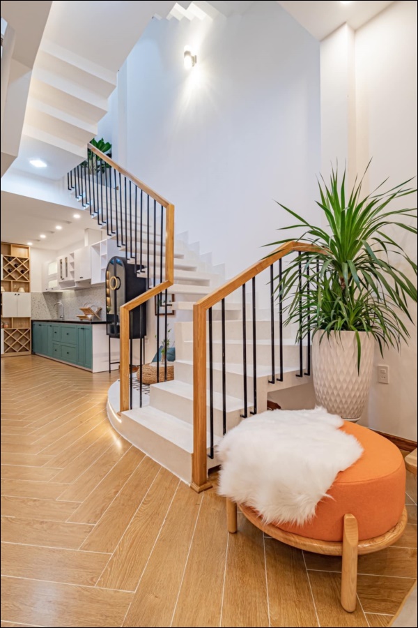 Vợ chồng Đà Nẵng thiết kế ngôi nhà 55m2 siêu xinh, giếng trời thông thoáng lấy ánh sáng, góc nào cũng chill-5