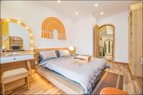 Vợ chồng Đà Nẵng thiết kế ngôi nhà 55m2 siêu xinh,&nbsp;giếng trời thông thoáng lấy ánh sáng, góc nào cũng chill-20