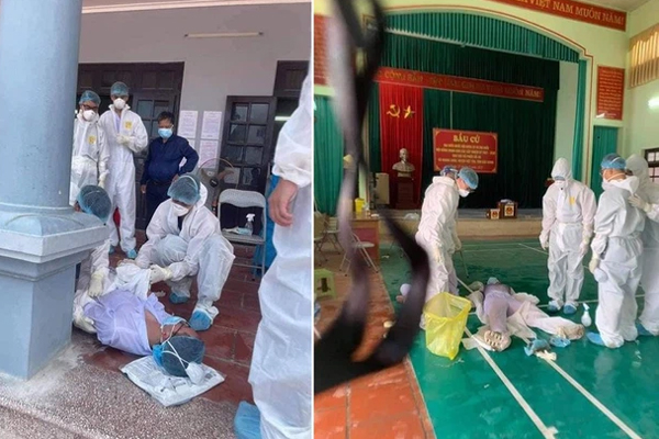 Xót xa hình ảnh nhân viên y tế dội nước đá lên người để làm mát khi phải mặc đồ bảo hộ kín mít dưới nắng nóng 40 độ C-6