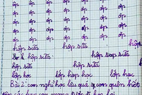 Yêu cầu em gái tập viết hết trang giấy, anh trai nhận về cái kết lươn lẹo ứa gan-2