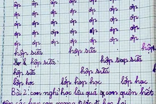 Học trò lớp 1 làm bài tập miêu tả bạn cùng lớp, chỉ viết 1 câu mà bất cứ ai đọc cũng “cứng họng”