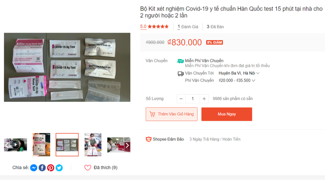 Thực hư công dụng bộ kit test nhanh Covid-19 được bán tràn chợ mạng-2