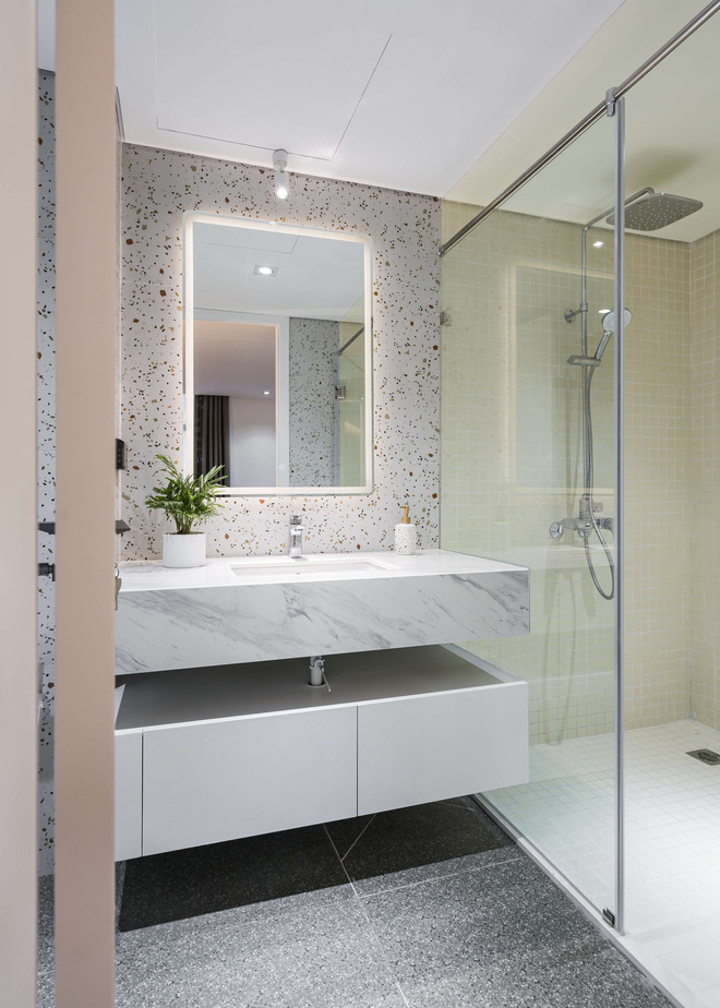 Căn hộ cải tạo của chồng nghiện nhà, vợ yêu bếp, chi phí hết 850 triệu, thành quả chỉ biết thốt lên: May mà nghe KTS!-31