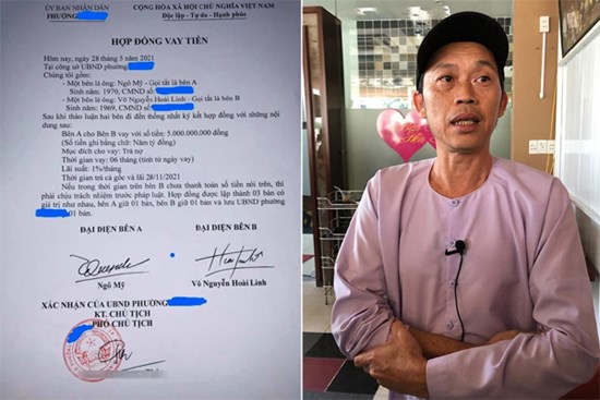 UBND phường Phú Mỹ chính thức thông tin về giấy vay nợ 5 tỷ đồng được cho là của NS Hoài Linh