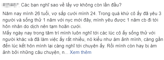 Tự nhận bản thân rất tiến bộ nhưng cứ ám ảnh điều này ở vợ sắp cưới, thanh niên nhận hàng loạt chất vấn ngược-1