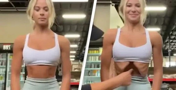 Hốt hoảng với clip cô gái biến cả vùng bụng tàng hình” trong tích tắc nhưng tìm hiểu ra thì đó là một thủ thuật mà nhiều người cũng làm được-1