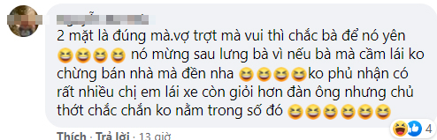 Vợ thi trượt bằng lái xe lần 3, chồng ra sức động viên nhưng pha lật mặt sau lưng mới đáng bàn-5