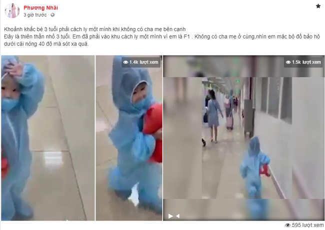 Sự thật bất ngờ đằng sau clip bé gái 3 tuổi mặc đồ bảo hộ kín mít, một mình đi cách ly gây xúc động trên MXH-1