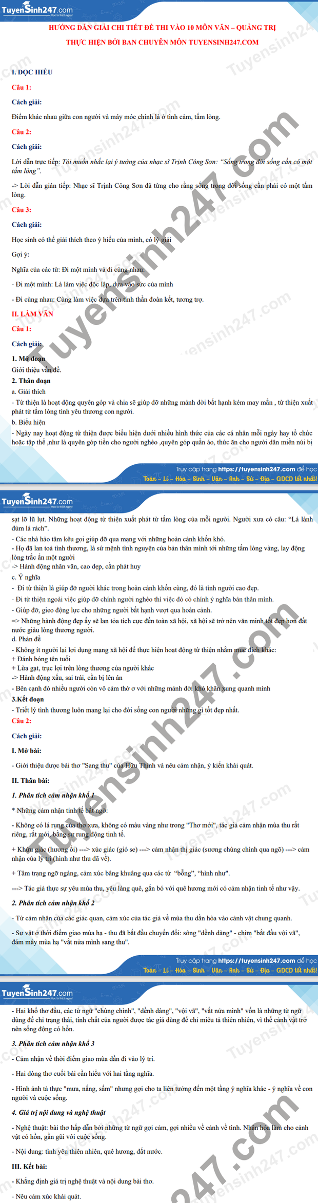Đáp án đề thi môn Ngữ Văn vào lớp 10 của các tỉnh thành năm 2021-16