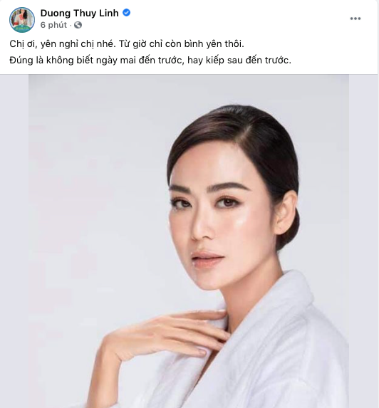 Dàn Hoa hậu, sao Việt tiếc thương trước sự ra đi đột ngột của Hoa hậu Nguyễn Thu Thủy: Chị ơi, từ giờ chỉ còn bình yên thôi”-8