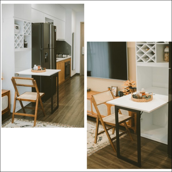 Cặp đôi 9x Hà Nội&nbsp;mới kết hôn đã bị đuổi&nbsp;ra ở riêng, sở hữu căn hộ 66m2 nội thất mây tre tinh tế và gỗ cá tính-17