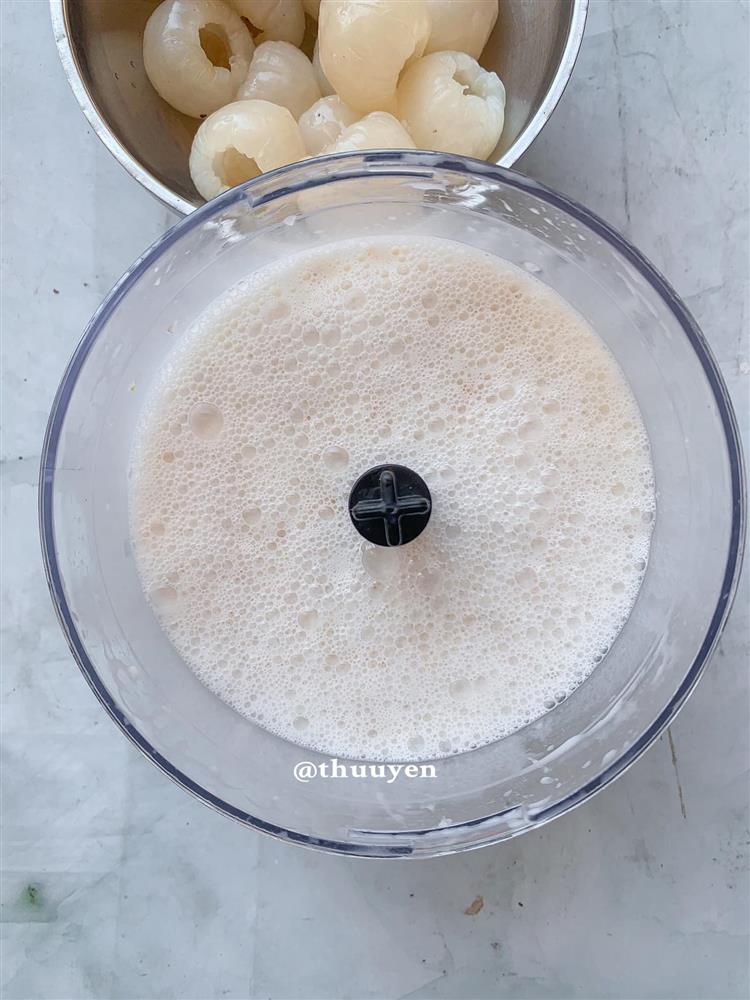 Hướng dẫn cách làm kem vải vừa lạ miệng lại cực bổ dưỡng, mùa hè được ăn món này thì còn gì bằng-8