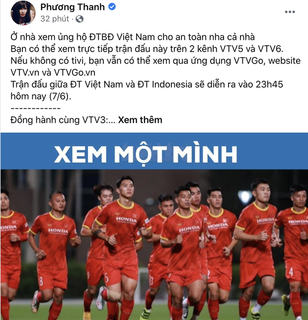 Sao Việt nhuộm đỏ Facebook trước giờ G đội tuyển Việt Nam gặp Indonesia: Jack và dàn mỹ nhân cực cuồng nhiệt, BB Trần hứa làm 1 việc lầy lội-7