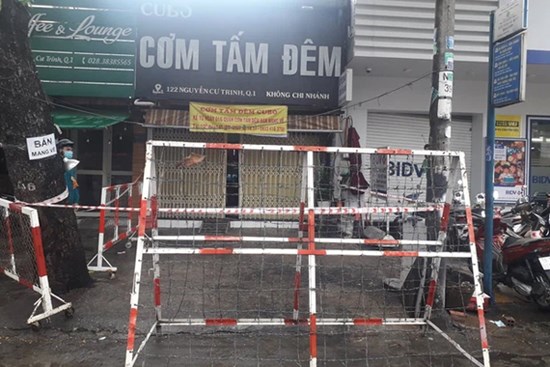 TP.HCM: Phong toả quán cơm tấm và khu Mả Lạng ở quận 1 vì 4 người trong gia đình mắc Covid-19
