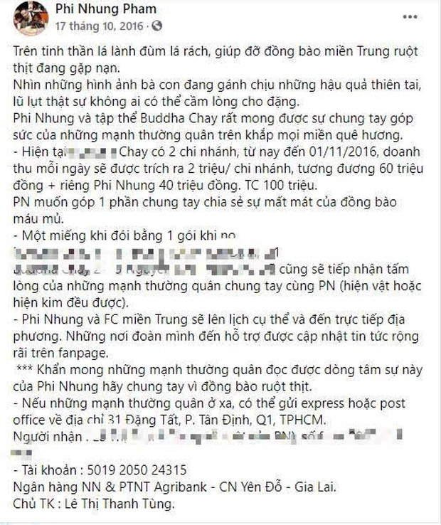 Phi Nhung bị netizen soi lại điểm bất thường trong 2 đợt kêu gọi từ thiện miền Trung, ngâm” sao kê 1,8 tỷ suốt 5 năm chưa công khai?-1