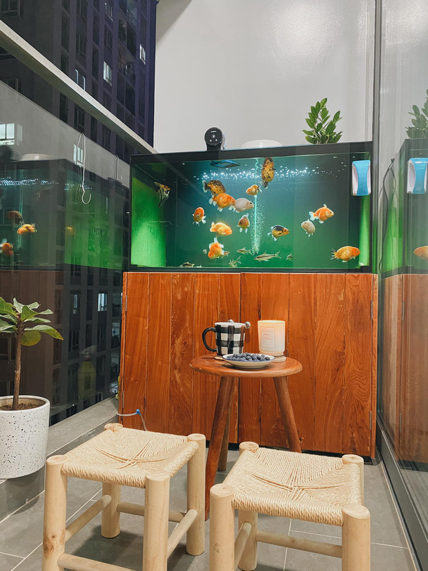 Mua chung cư 72m2, vợ chồng mới cưới tự tay thiết kế từng góc theo phong cách Hàn Quốc, chơi thêm cả bể cá ban công-6