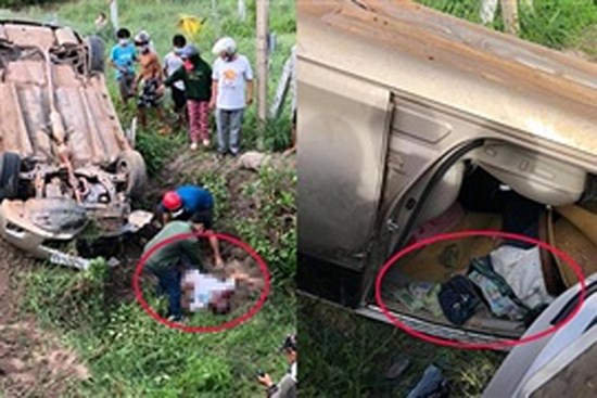 Clip: Ô tô lật úp bên vệ đường, tài xế tử vong mắc kẹt trong xe, để lộ nhiều cọc tiền mặt