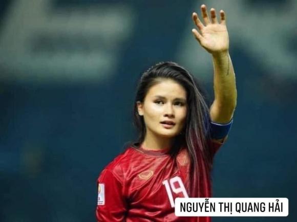 Dân mạng cười xỉu với loạt ảnh các cầu thủ đội tuyển bóng đá Việt Nam được chế ảnh thành con gái-1
