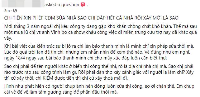 Netizen lại đặt nghi vấn về việc Thủy Tiên kêu gặp khó khăn nhưng vẫn xây nhà, thậm chí còn xem những hình ảnh này là bằng chứng-1