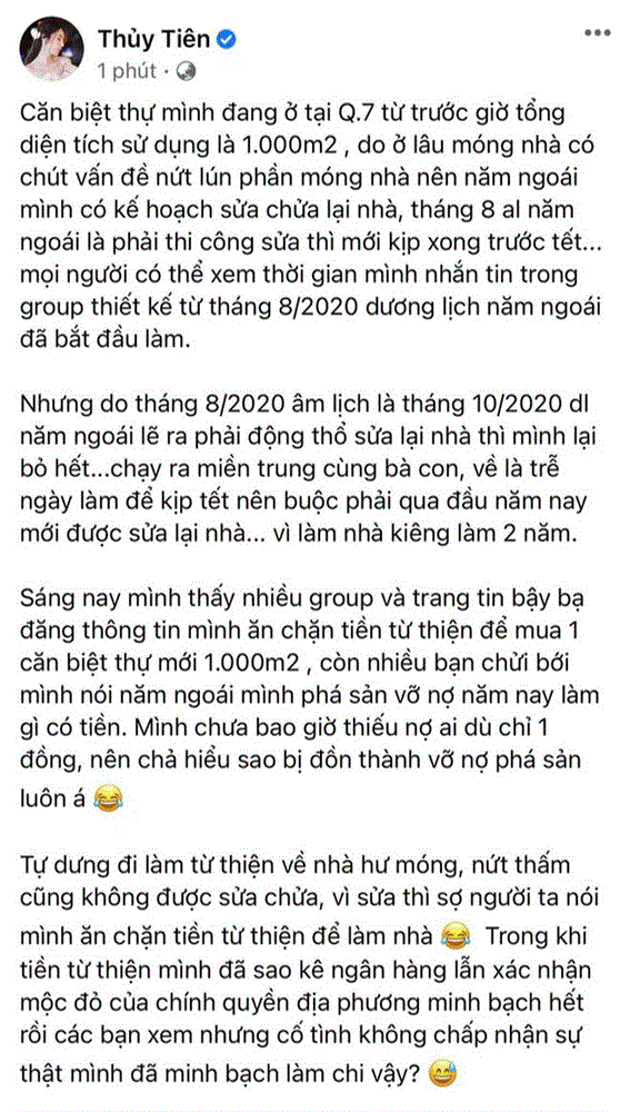 Netizen lại đặt nghi vấn về việc Thủy Tiên kêu gặp khó khăn nhưng vẫn xây nhà, thậm chí còn xem những hình ảnh này là bằng chứng-6