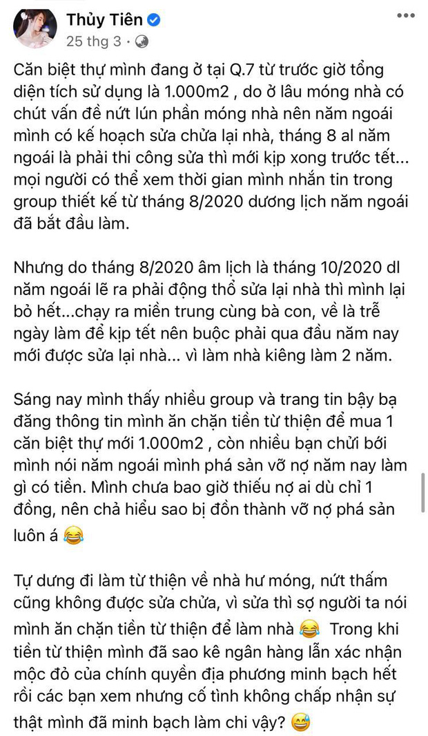 Netizen tiếp tục soi tâm thư Thuỷ Tiên trần tình về biệt thự, phải giải thích đến bao giờ cho vừa lòng mọi người!-2