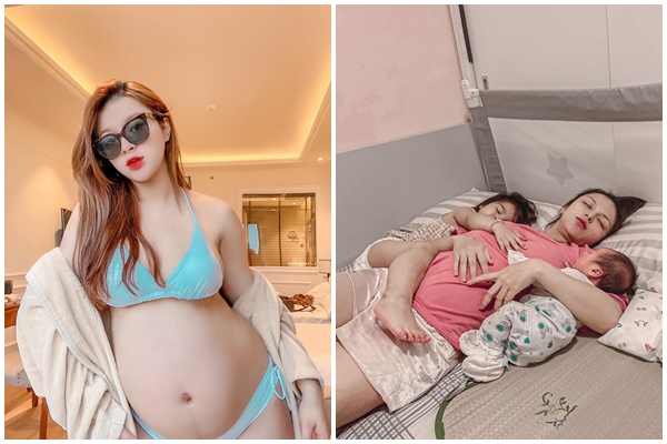 Chị Kính Hồng vác bụng bầu 8 tháng vẫn xinh xỉu, mách mẹ bầu cách ăn uống vào con để mẹ không béo-16