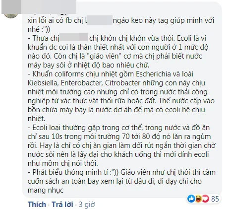 Cựu tiếp viên người Việt của hãng hàng không số 1 thế giới gây tranh cãi khi tiết lộ bồn nước trên máy bay rất nhiều vi khuẩn, đặc biệt không nên uống trà hay cà phê pha nóng vì dễ bị tiêu chảy!?-3
