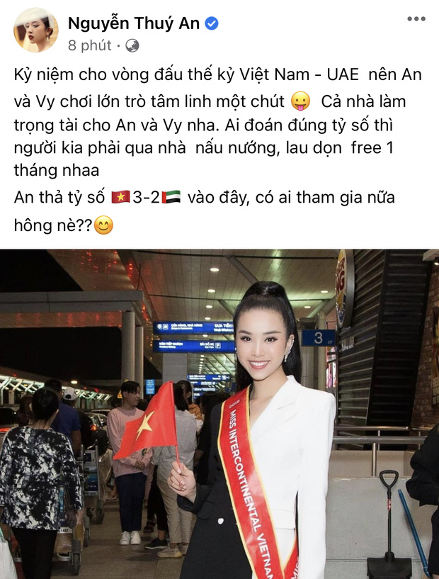 Sao Vbiz hừng hực trước giờ G tuyển Việt Nam gặp UAE: Tiểu Vy và dàn Hậu có màn dự đoán gây sốt, 1 mỹ nam hứa làm điều ý nghĩa!-7