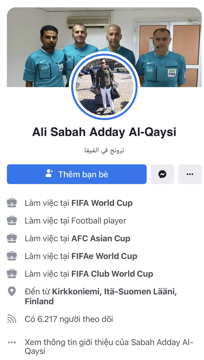 Trang cá nhân của trọng tài bắt chính trận đấu giữa Việt Nam và UAE bị cộng đồng mạng Việt Nam công kích tanh bành”-1