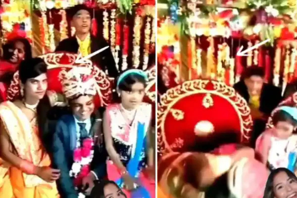 Chị gái cô dâu lao vào cưỡng hôn đắm đuối chú rể trước toàn bộ quan khách, sốc hơn nữa là thái độ của cô dâu ngồi ngay cạnh-1