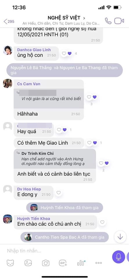 Nóng: Lộ tin nhắn trong nhóm chat được cho là của nhiều nghệ sĩ đang lên kế hoạch đối phó với nhân vật nào đó”?-2