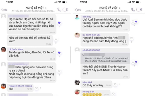 Nóng: Phương Thanh, Trịnh Kim Chi lên tiếng về nhóm chat Nghệ sĩ Việt chuyên nói xấu đang gây xôn xao MXH-4