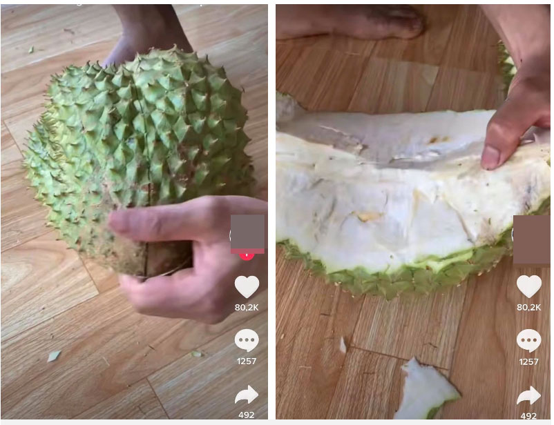 Cũng chọn mua sầu riêng như ai, thanh niên bỏ 400k tự tin mang 1 quả về nhà và sau đó phải chết lặng khi bổ ra-1