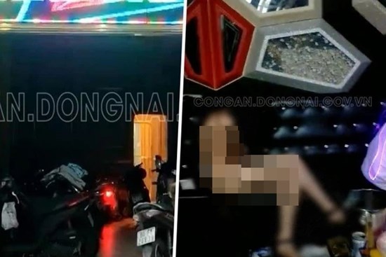 Bắt quả tang 2 nữ nhân viên khỏa thân, phục vụ khách trong quán karaoke giữa mùa dịch