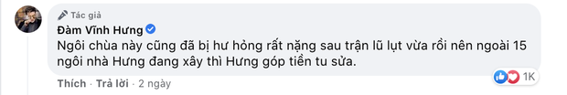 Đàm Vĩnh Hưng chính thức lên tiếng khi bị chỉ trích gay gắt vì dùng tiền cứu trợ miền Trung để đi sửa chùa ở Nghệ An-2