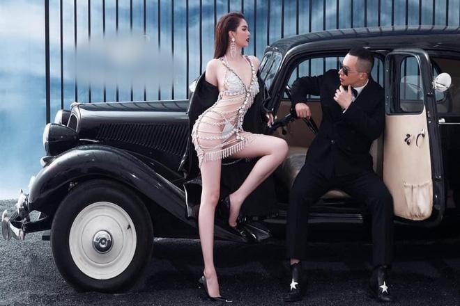 Ngọc Trinh diện bodysuit trong suốt, mặc như không khoe 70% cơ thể-5