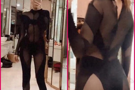 Ngọc Trinh diện bodysuit trong suốt, 'mặc như không' khoe 70% cơ thể