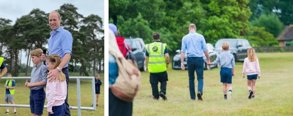 Hoàng tử William xuất hiện rạng rỡ cùng hai con, ngoại hình hiện tại của tiểu hoàng tử và công chúa gây sốt MXH-3